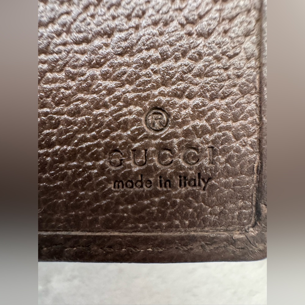 Gucci Jumbo GG Canvas and Leather Bifold Wallet Beige Brown - Picture 6 of 10